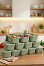 Hermia Set de Cajas de Almacenamiento de 12 Piezas Verde